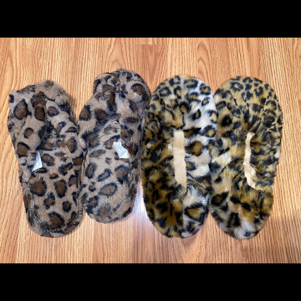 Leopard Slippers (fit size 9)
